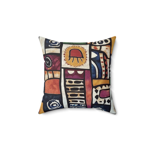 Shona: Zimbabwe Sadza Batik Inspired Throw Pillow