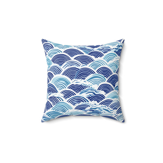 Edo: Japanese Seigaiha Inspired Throw Pillow