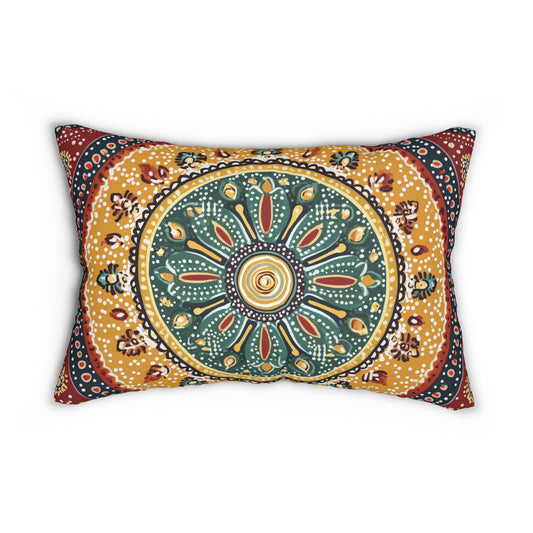 Sangam: Indian Bandhani Inspired Lumbar Pillow