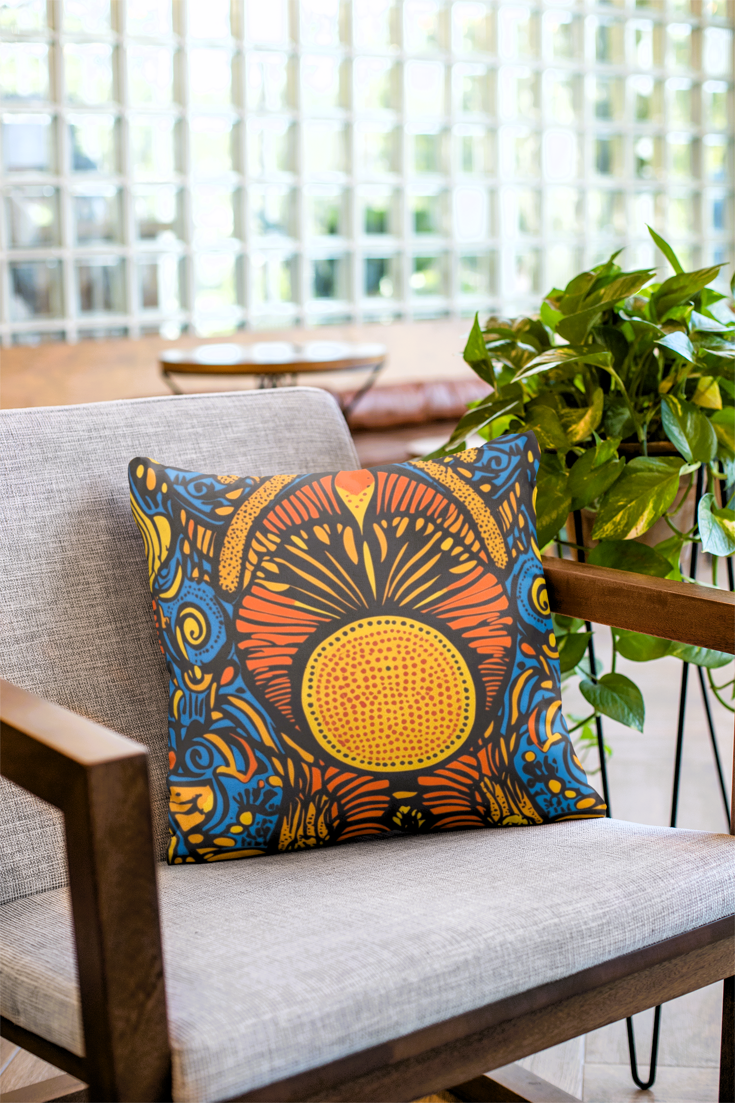 Adire: Nigeria Ankara Inspired Throw Pillow