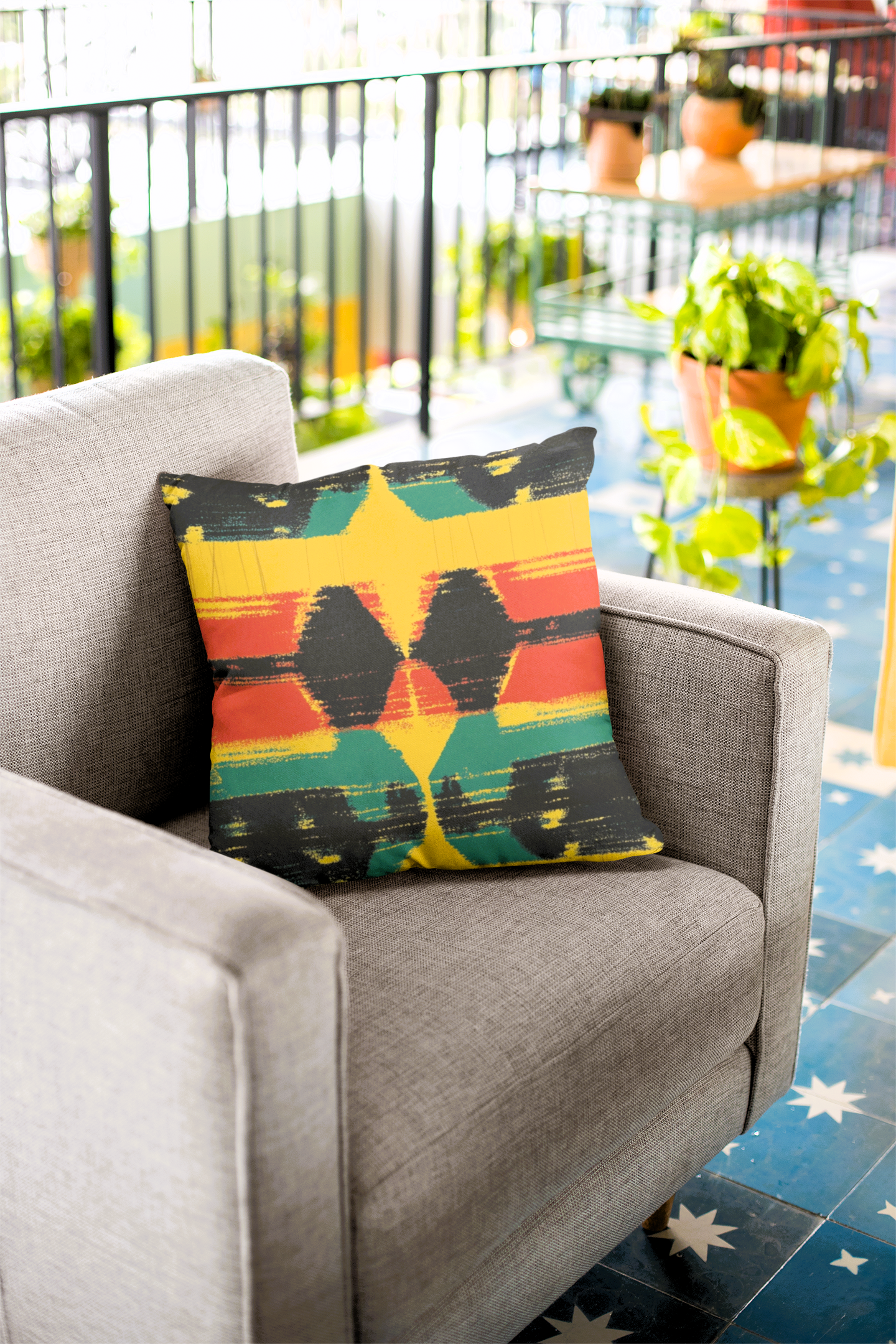 Ashanti: Ghana Kente Inspired Throw Pillow