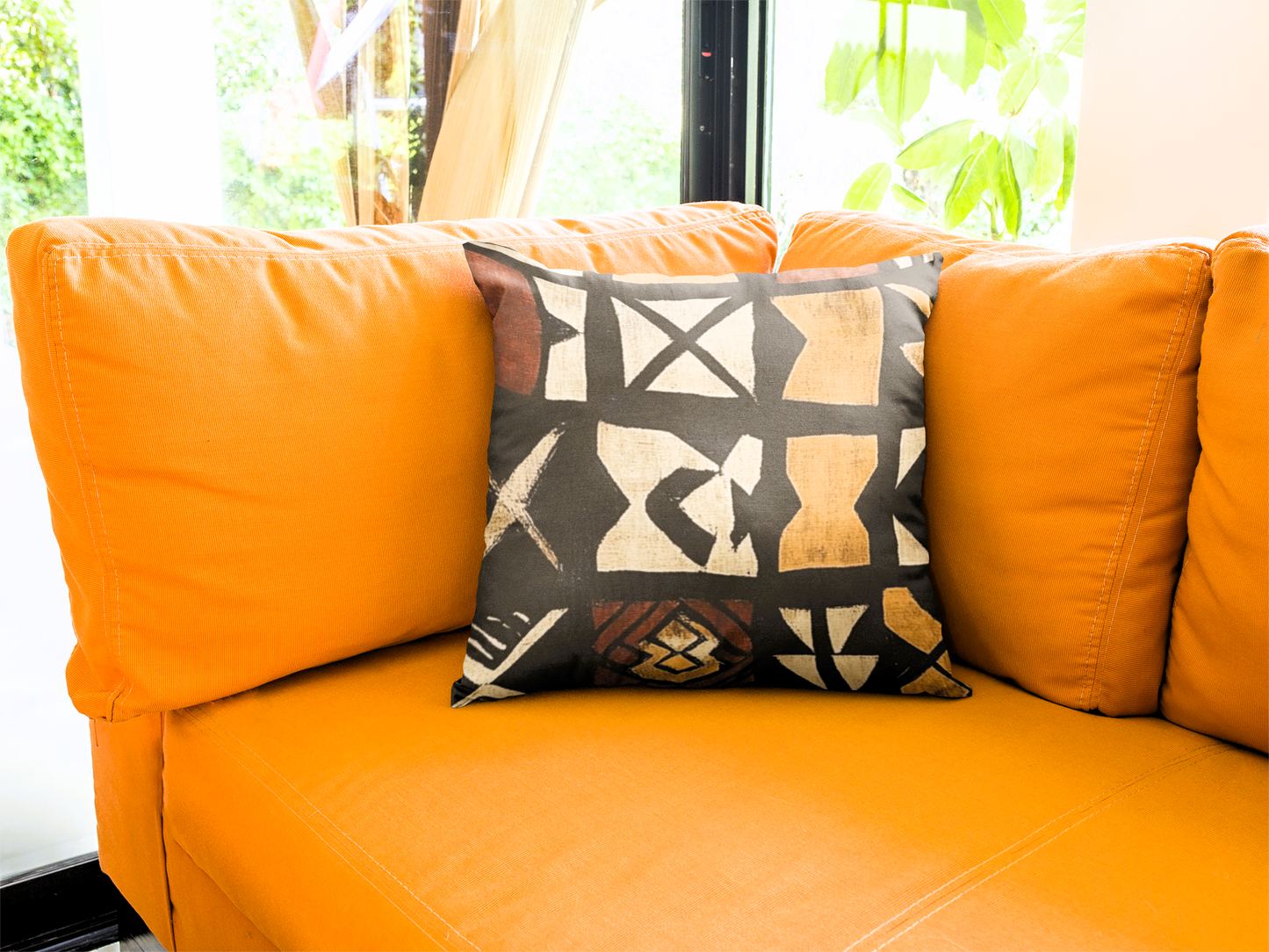 Bambara: Malian Mud Cloth Inspired Throw Pillow